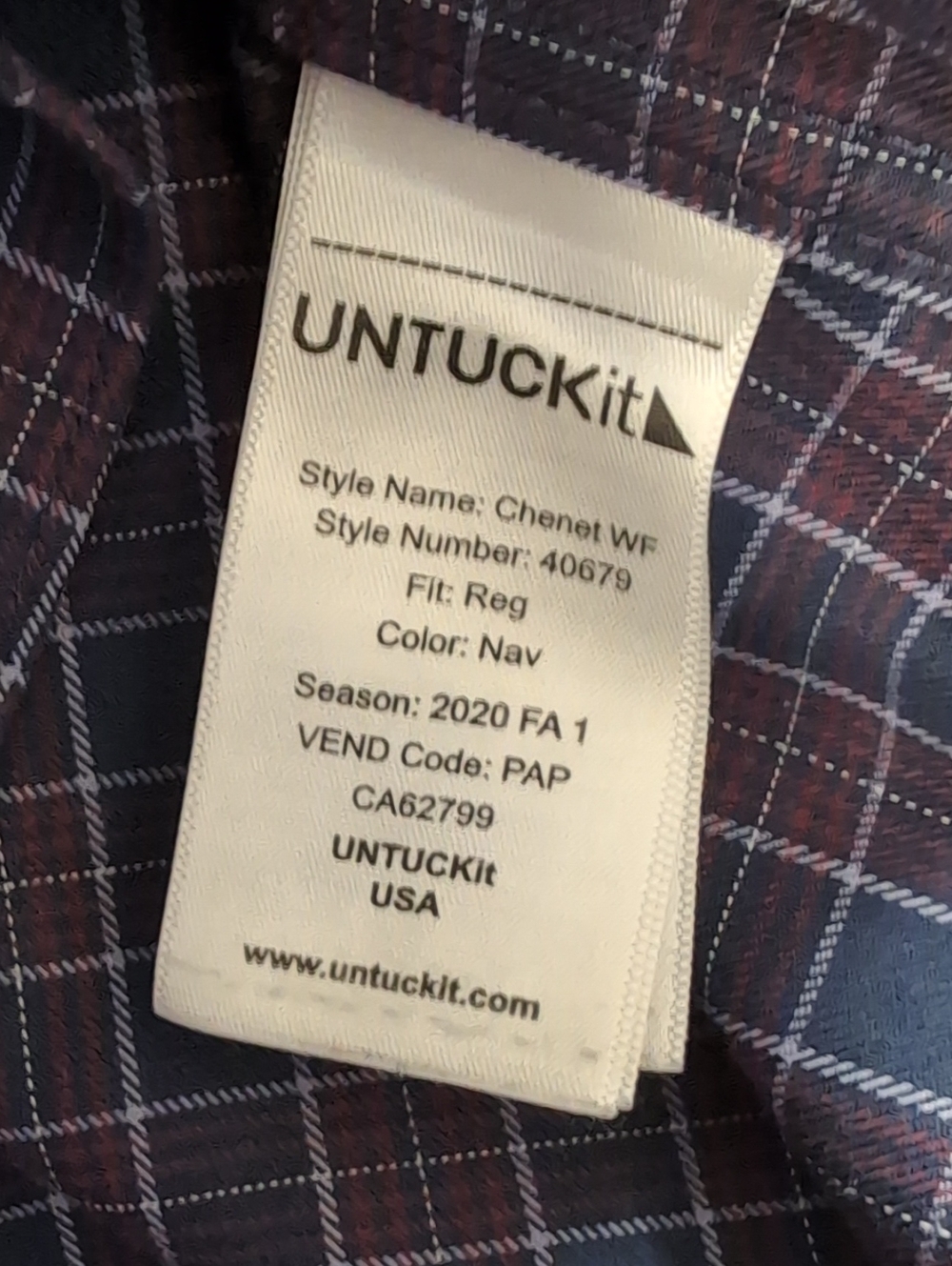 UNTUCKit Lot of 3 Plaid Cotton Wrinkle Free Long Sleeve Button Down Size Large - Picture 5 of 12